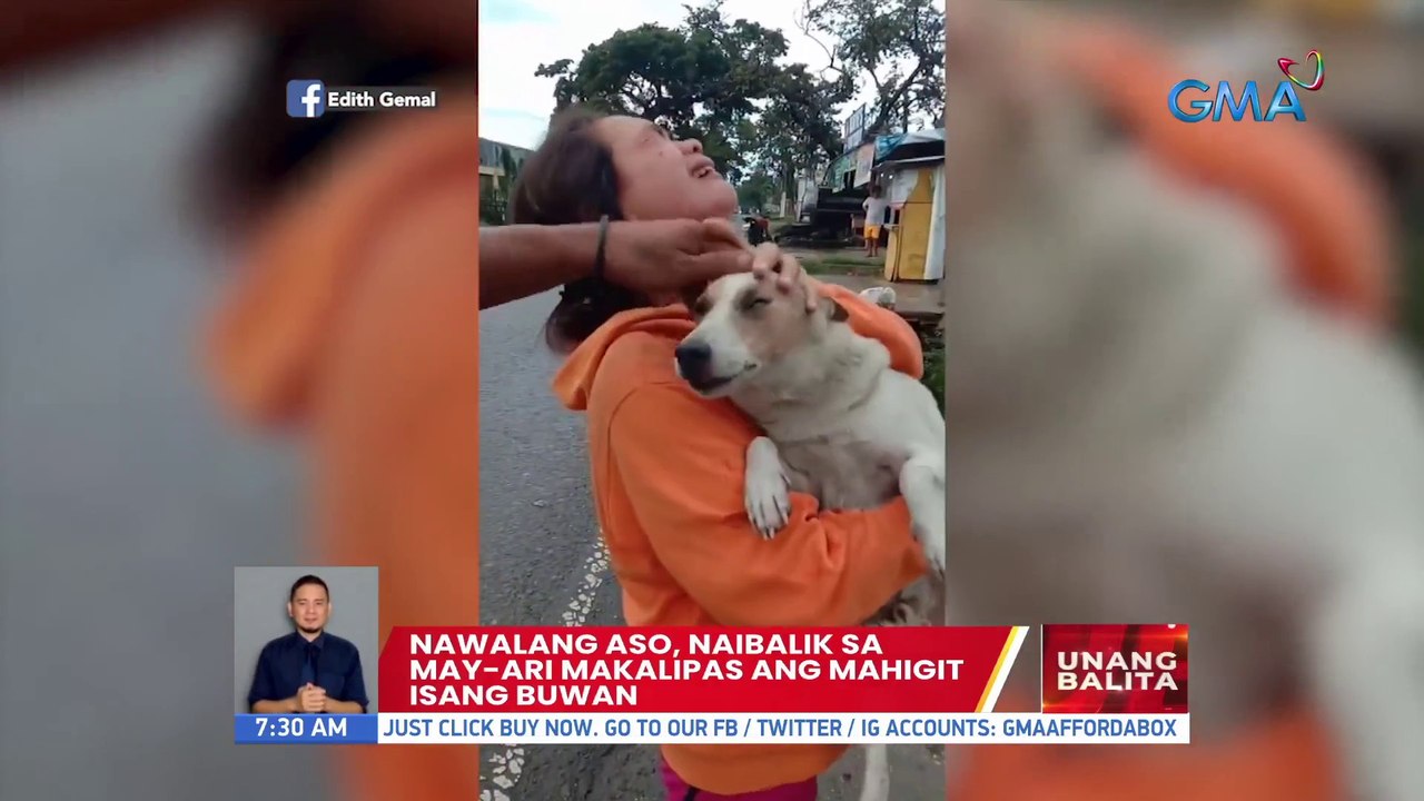 Nawalang aso, naibalik sa may-ari makalipas ang mahigit isang buwan | UB
