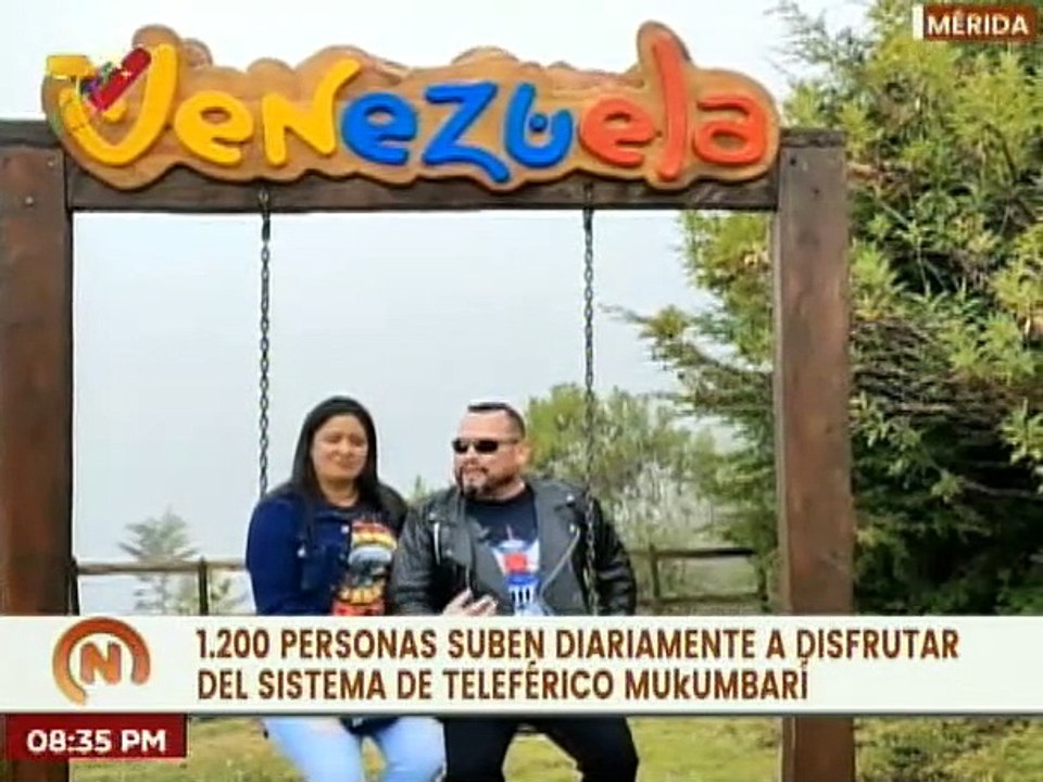 Turistas nacionales e internacionales disfrutan del Sistema Teleférico de Mérida "Mukumbarí"
