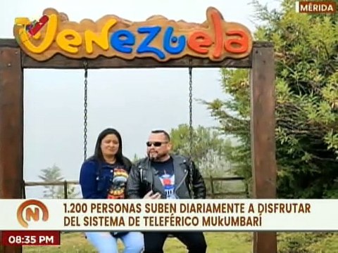 Turistas nacionales e internacionales disfrutan del Sistema Teleférico de Mérida Mukumbarí