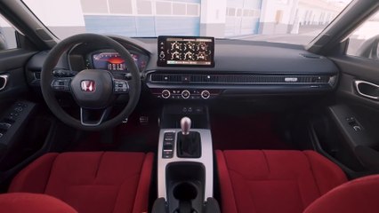 2023 Honda Civic Type R in White Interior Design on the track