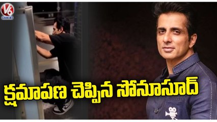 Sonu Sood Apologises After Travelling On Footboard Of Moving Train _ V6 News