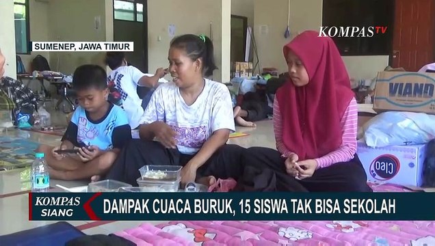 Pelayaran Lumpuh Akibat Cuaca Buruk, 15 Siswa Tidak Bisa Masuk Sekolah Karena Tertahan di Pelabuhan