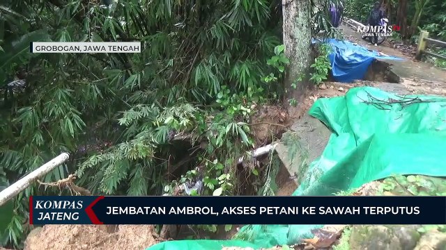 Jembatan Ambrol, Akses Petani ke Sawah Terputus