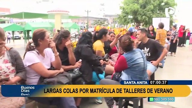 Santa Anita: hacen largas colas por dos días para inscripciones de talleres de verano