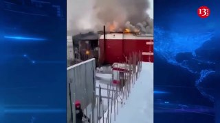 Strong blaze in Russia's 