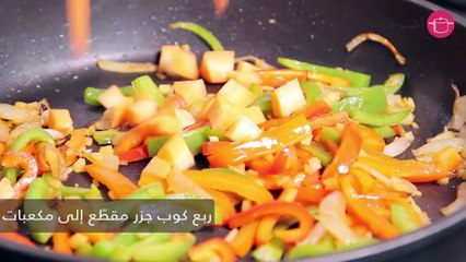 بالفيديو، نودلز صيني بالخضار