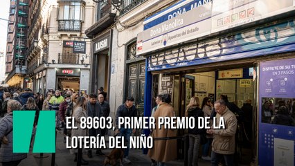 El 89603, primer premio de la Lotería del Niño