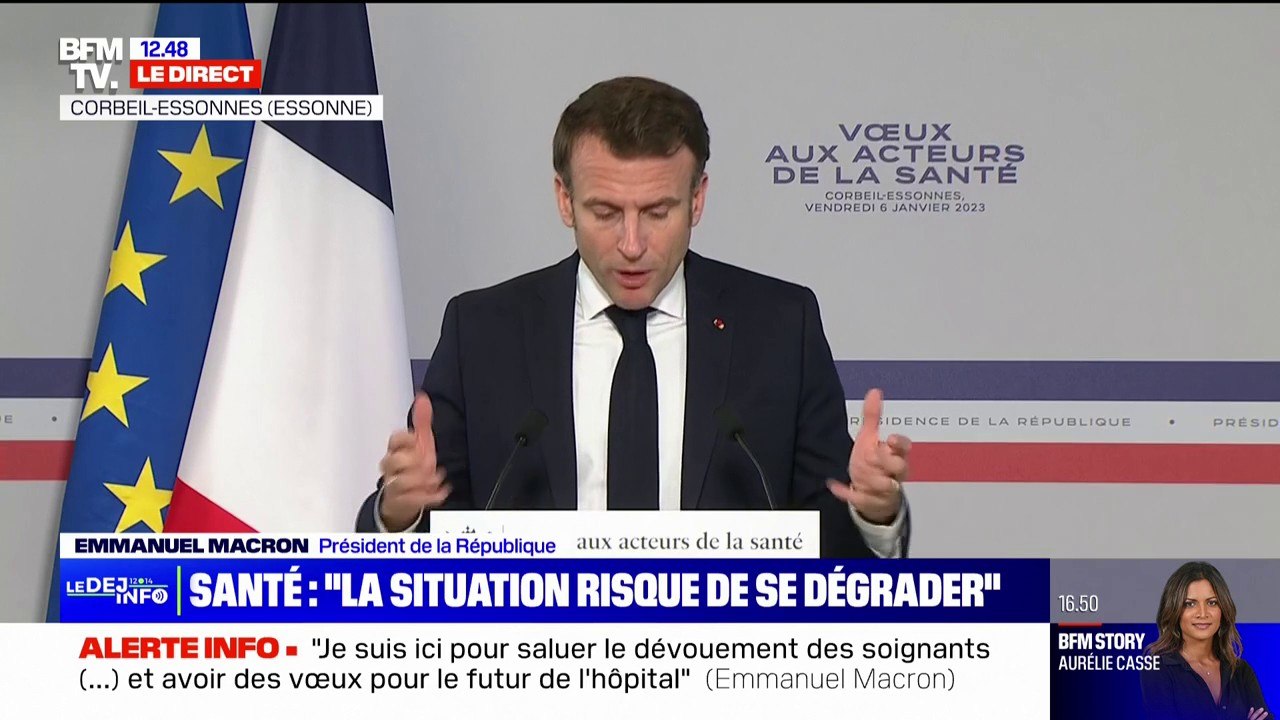 Emmanuel Macron annonce des "renforts de professionnels et de paramédicaux" pour "redonner du souffle aux équipes" médicales