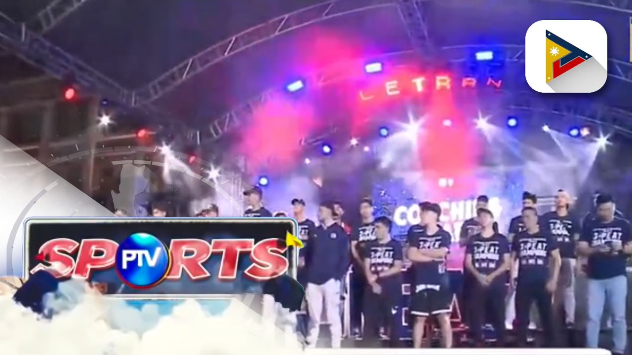 Letran Knights, ipinagdiwang ang kanilang 3-peat NCAA championship