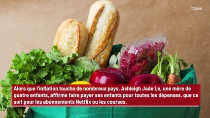 Une mère fait payer ses enfants pour la nourriture et internet !