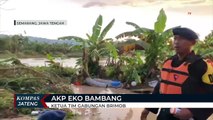 Brimob Bantu Evakuasi Korban Banjir di Dinar Indah