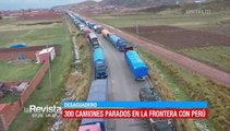 Se incrementa la fila de camiones varados en la frontera entre Bolivia – Perú