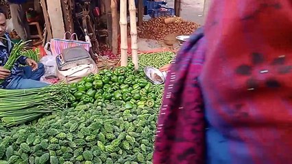 Selling vegetable in Village market  6