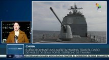 China sostuvo alerta máxima por paso de misiles estadounidense por el estrecho de Taiwán