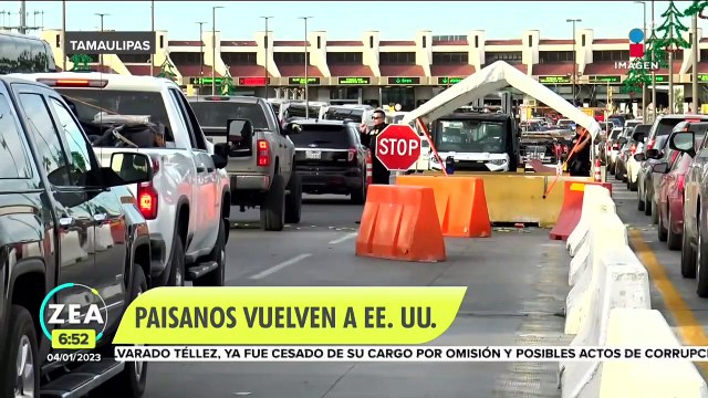 Paisanos regresan a Estados Unidos tras las fiestas decembrinas
