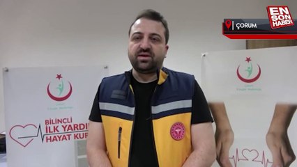 Download Video: Çorum’da kalbi duran işçi, telefondaki doktor talimatı ile hayata döndü