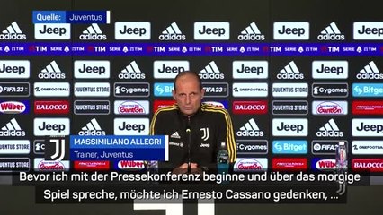 Allegri mit Schweigeminute für Cassano und Vialli