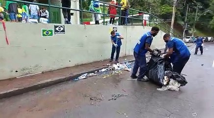 Manifestante critica desmobilização de acampamento na Raja