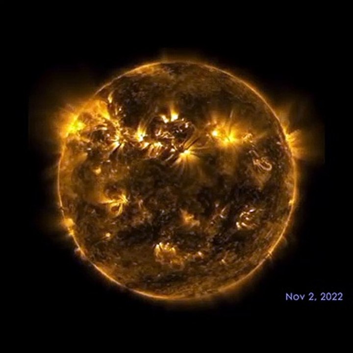 Time for some Sun salutations: Nasa video shows solar activity over 7 days condensed into 23 seconds