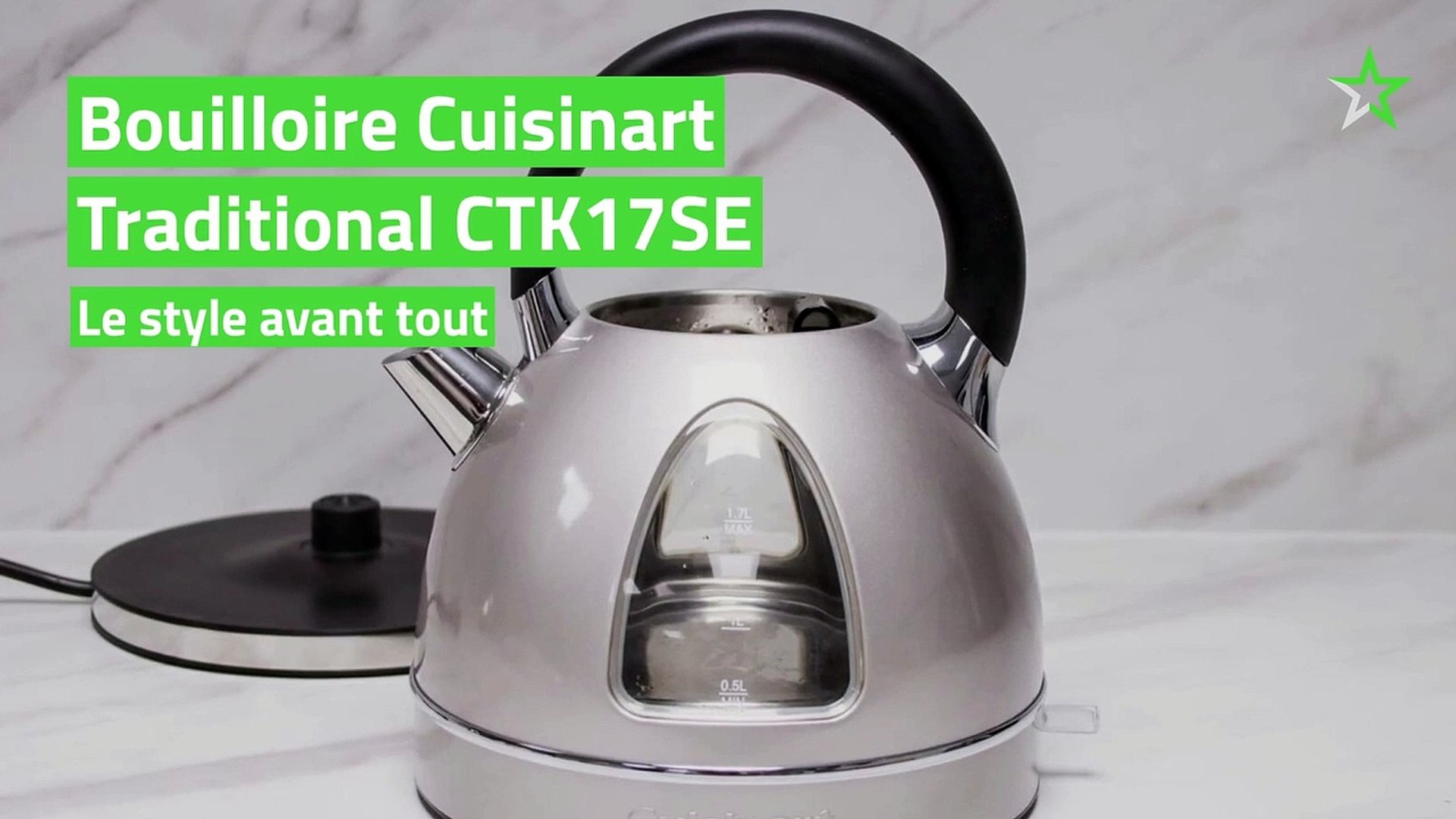 Test Bouilloire Cuisinart Traditional CTK17SE : le style avant