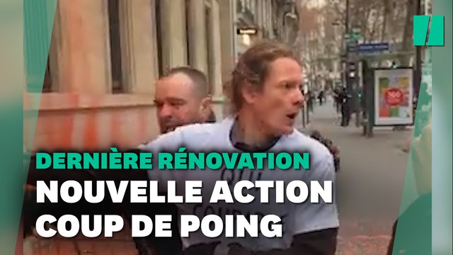 Le collectif « Dernière Rénovation » asperge de peinture le ministère de l’écologie