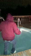 A Texan Dances on a Frozen Pool and Falls