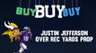 Back Justin Jefferson To Go Over His Receiving Yards Vs. Bears