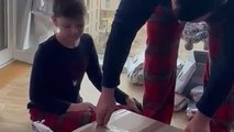 'Two happy guys!' - Daddy & son are surprised with the Christmas gift of their dreams