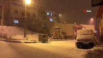 Erzincan ve Bayburt'un yüksek kesimlerinde kar yağışı etkisi artırdı