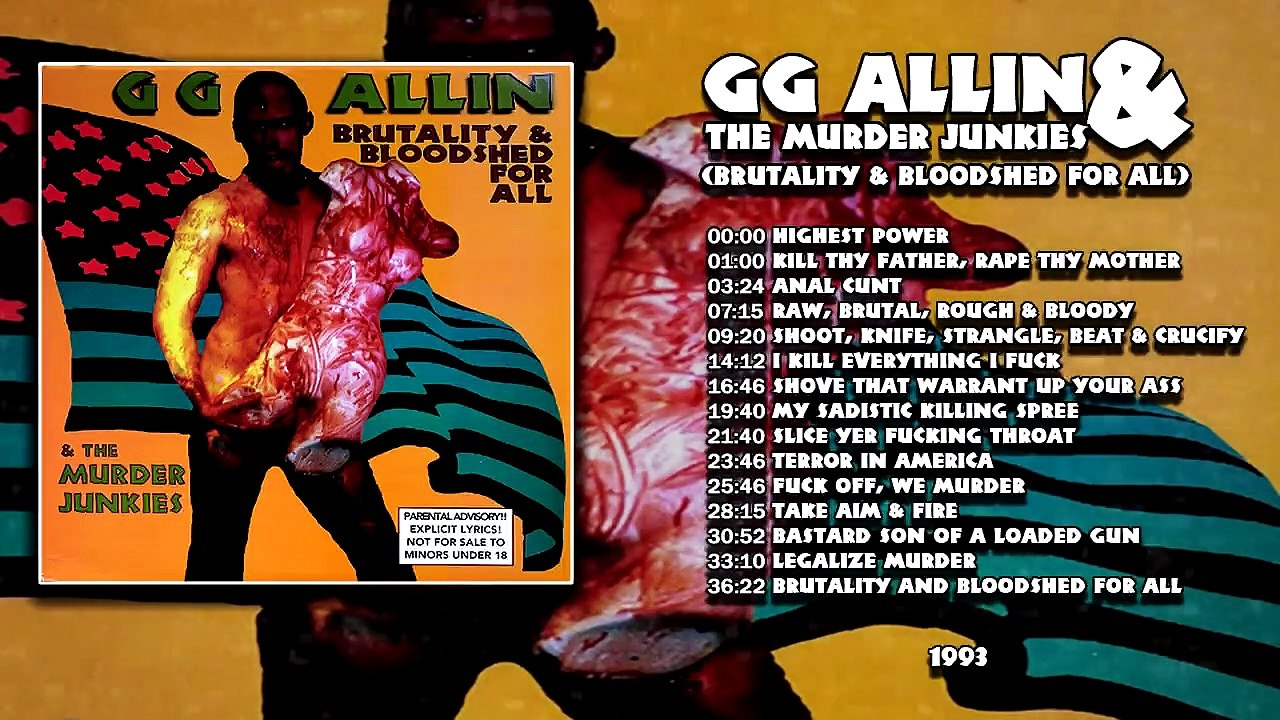 GG Allin & The Murder Junkies – Brutality & Bloodshed For All