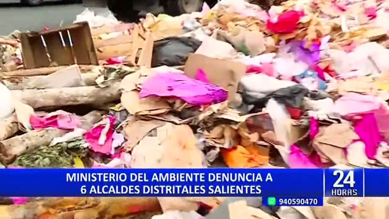 Ministerio del Ambiente denuncia a seis alcaldes distritales salientes por incumplir recojo de basura