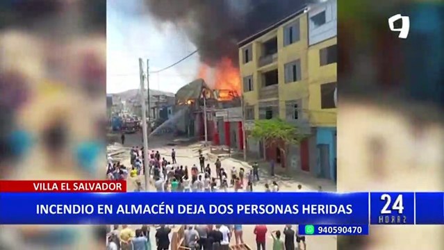 VES: incendio consume almacén y deja un herido de gravedad