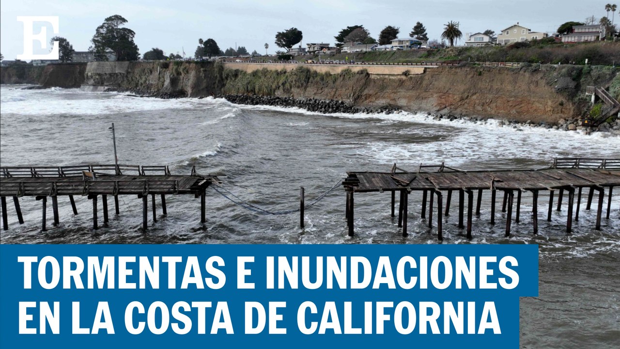 Fuertes tormentas e inundaciones en la costa de...
