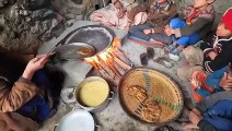 Baking Homemade Cookies on Fire  Villagers in Iran