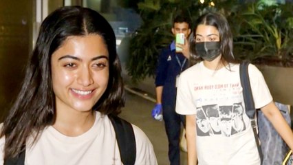 Rashmika Mandanna SPOTTED At Airport With Out Makeup