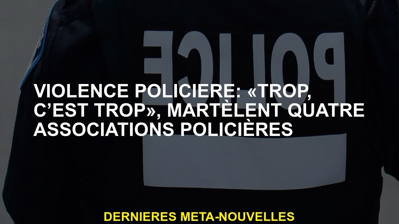 Violence policière: "Trop, c'est trop", marteau quatre associations de police