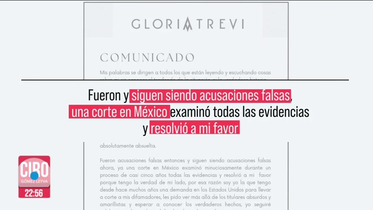 “Son acusaciones falsas”: Gloria Trevi responde a demanda por corrupción de menores