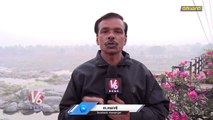 Dense Fog Covers Manair Dam In Karimnagar _ Weather Updates _ V6 News (2)
