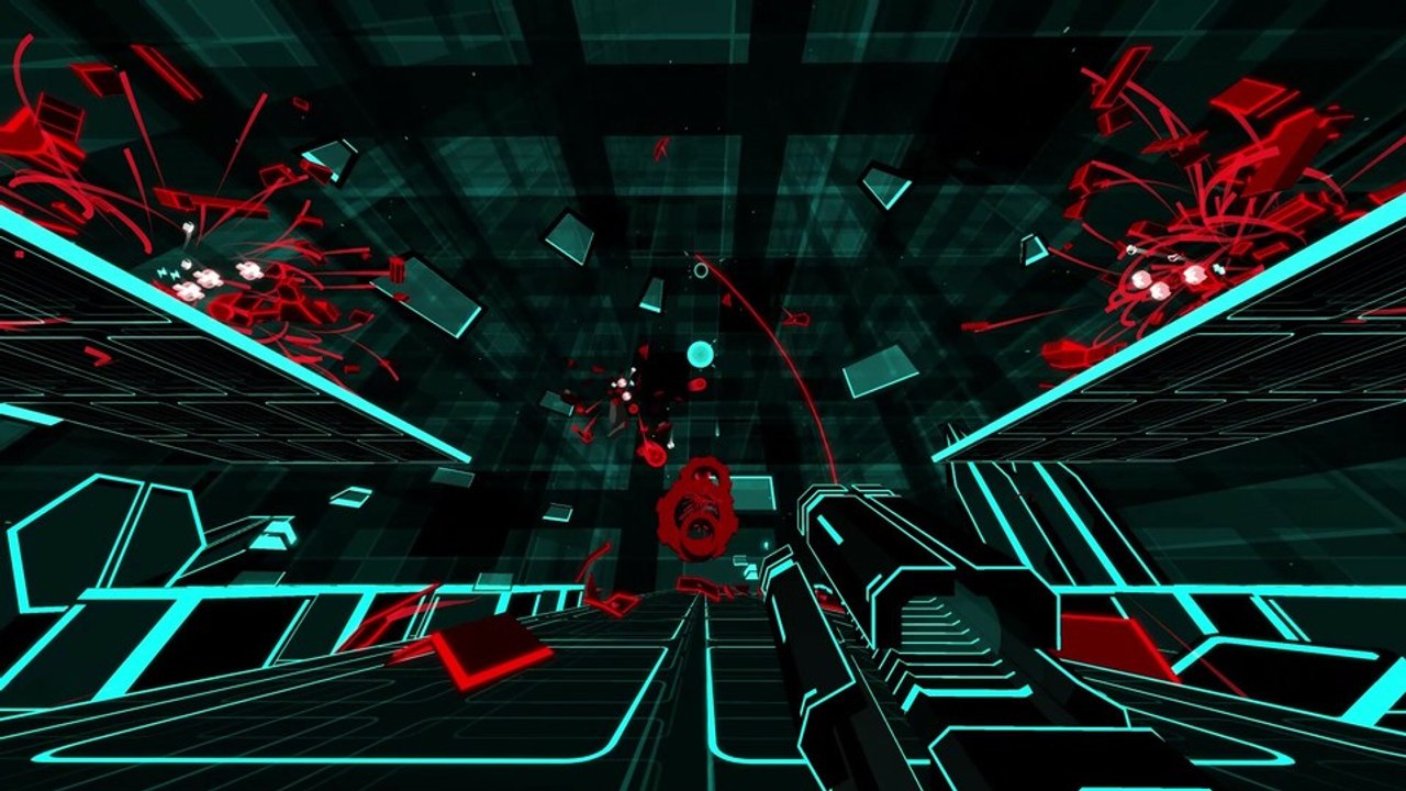 Der rasante Shooter Cyber Combat schickt euch in eine Matrix-ähnliche Umgebung