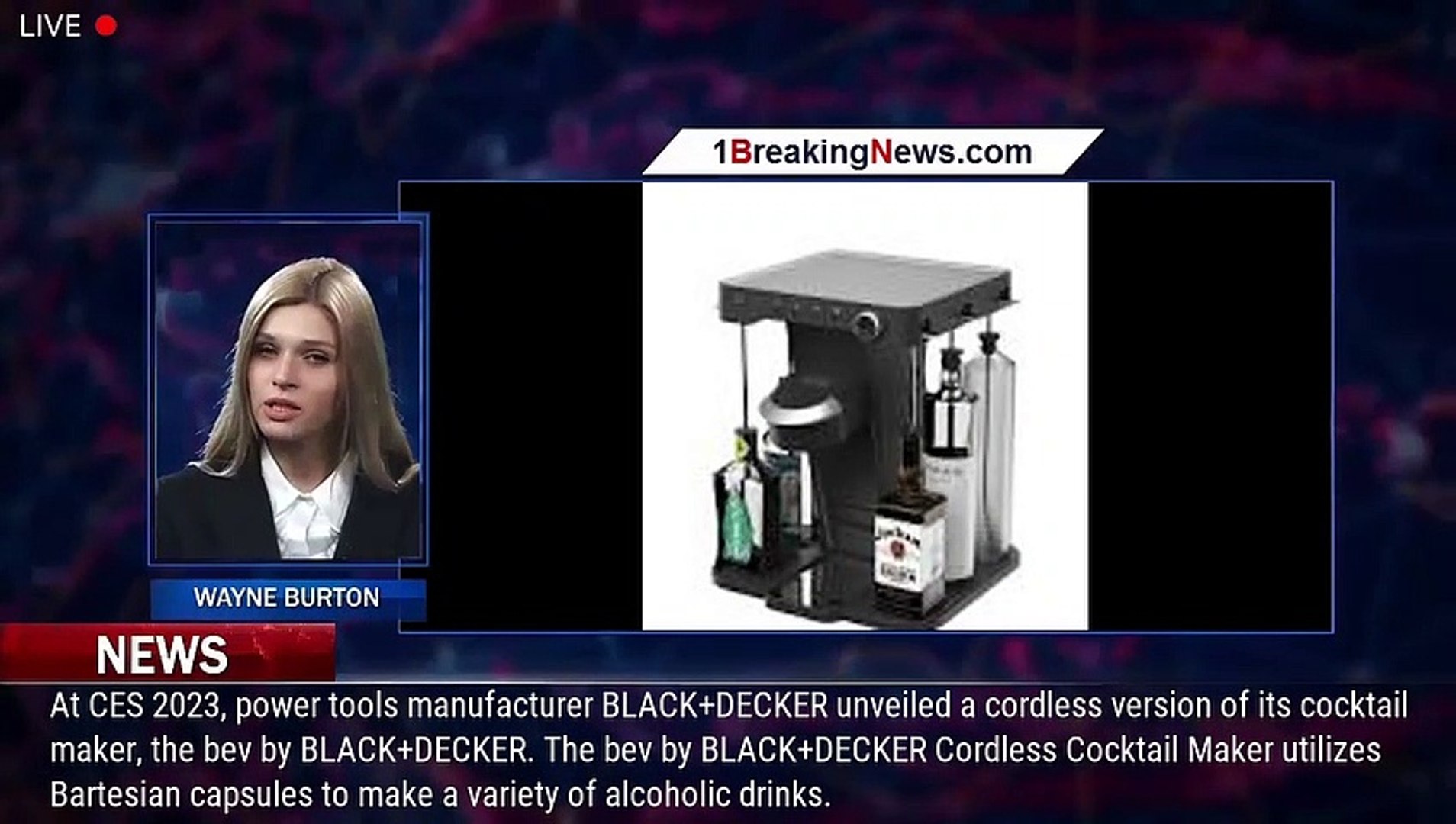  bev by BLACK+DECKER Cordless Cocktail Maker Machine