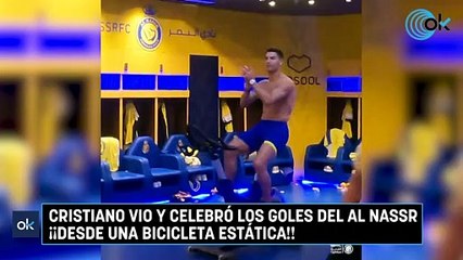 CRISTIANO VIO Y CELEBRÓ LOS GOLES DEL AL NASSR ¡¡DESDE UNA BICICLETA ESTÁTICA!!