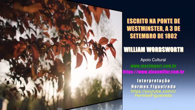 Poesia Escrito na Ponte de Westminster a 3 de Setembro de 1802 [William Wordsworth]