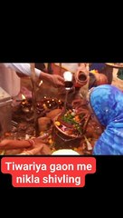Tiwariya gaon me nikla shivling dur dur se dekhne ko aa rahe log