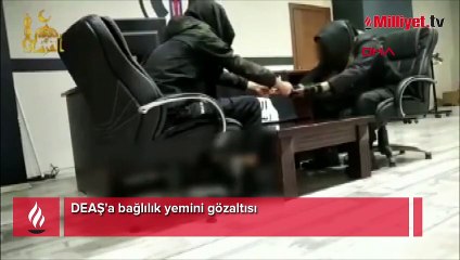 DEAŞ'a bağlılık yemini görüntüleri! İstanbul'da eylem hazırlığındaydı, yakalandı