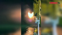 Bakan Dönmez, Karadeniz gazını yakma testinden görüntüler paylaştı