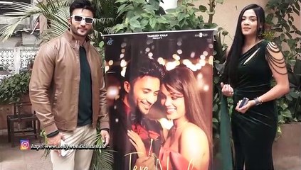 Tamkeen khan and zuber k khan celebrating the success of  their  new song with mediaProduce_19
