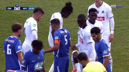 Résumé : Réduit à dix, l'OM se sort du piège de Hyères