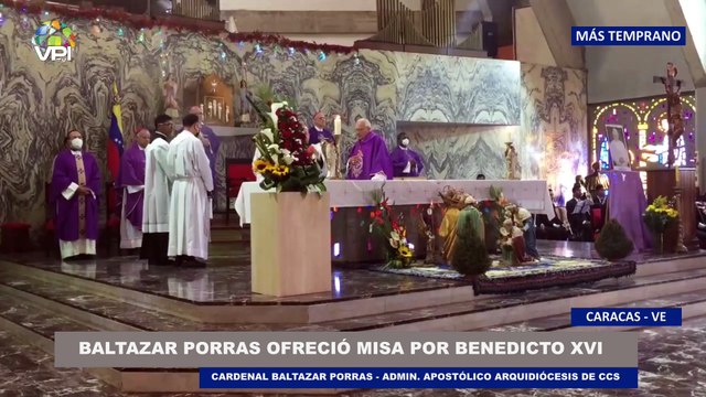 Cardenal Baltazar Porras ofreció misa por Benedicto XVI - Caracas | 07Ene @VPItv