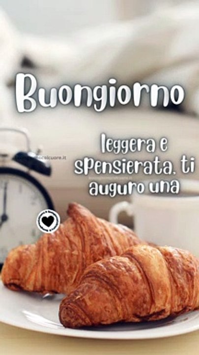 Un video del buongiorno con il con immagini fatte col cuore