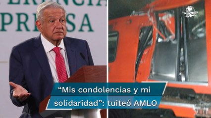 “Lamento el accidente en el Metro”: AMLO tras choque en Línea 3